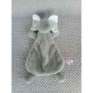 WubbaNub Gray Elephant Plush Baby Security Lovey Satin Ears 13"